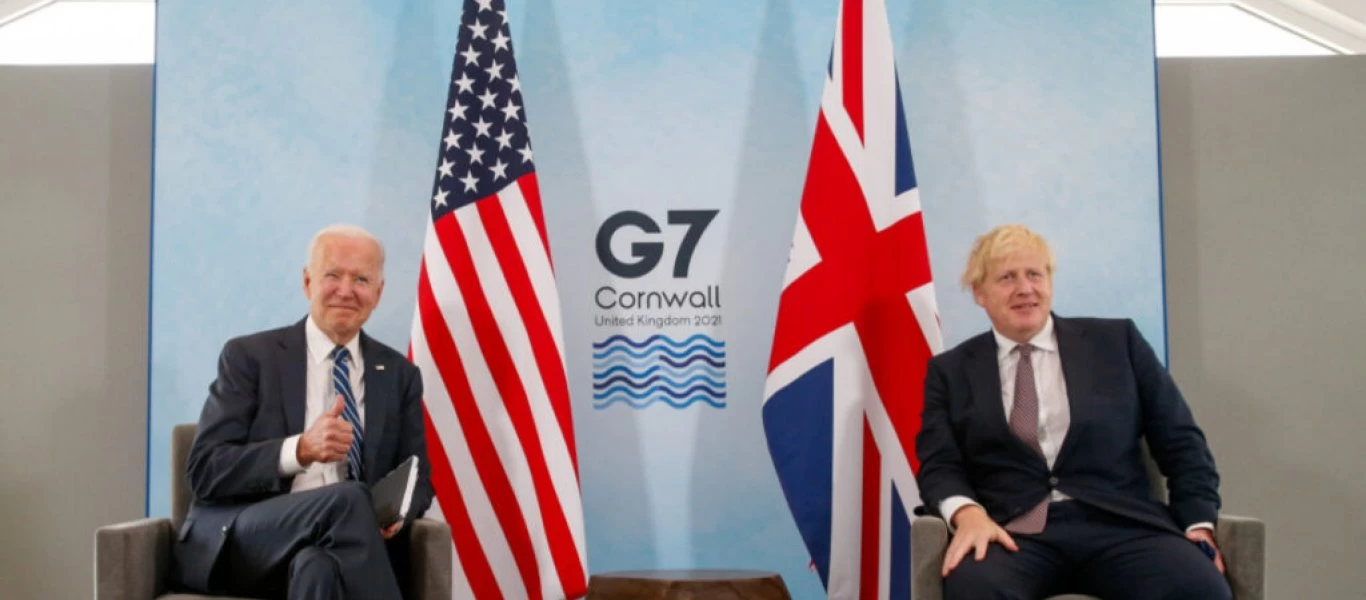 G7: Η πρώτη συνάντηση Τζόνσον-Μπάιντεν και η «διπλωματία της πάνας»